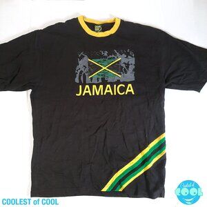 Vintage Jamaica shirt size XXL casual Gear Black Gold and green 100% cotton nice